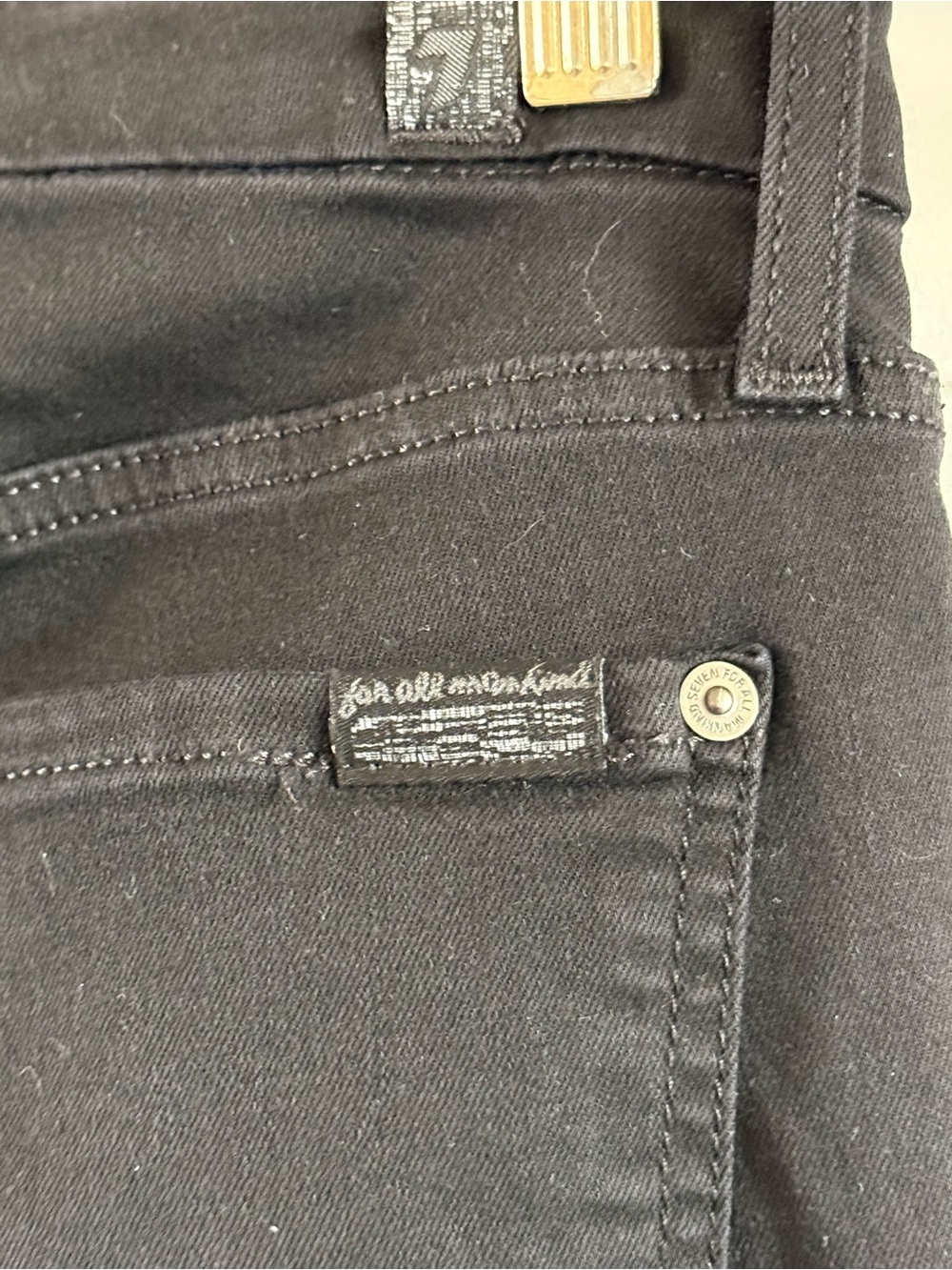 7 For All Mankind B(air) Denim Black Ankle Skinny Ankle Jeans Size 29 - Picture 8 of 13
